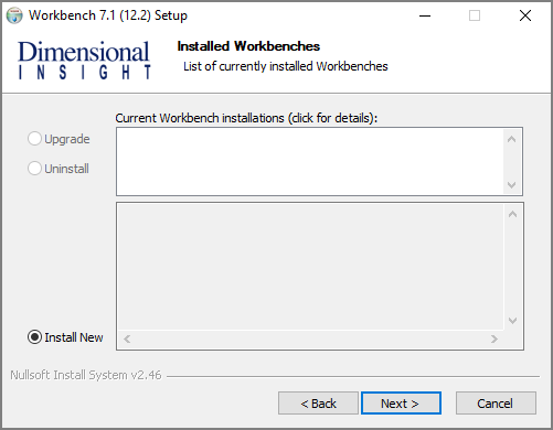 The Installed Workbenches window; options to Upgrade, Uninstall, and Install New.